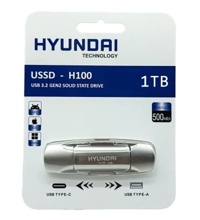 تصویر  هارد SSD اکسترنال هیوندای مدل H100 ظرفیت 1 ترابایت