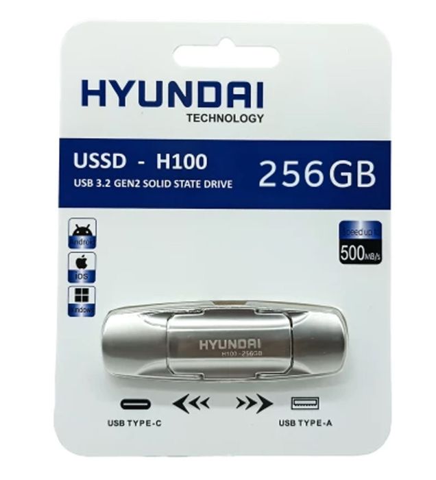 تصویر  هارد SSD اکسترنال هیوندای مدل H100 ظرفیت 256 گیگابایت