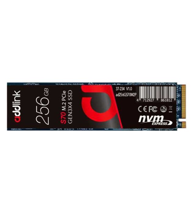 تصویر  هارد اینترنال اس اس دی ادلینک مدل S70 Lite M.2 2280 ظرفیت 256 گیگابایت