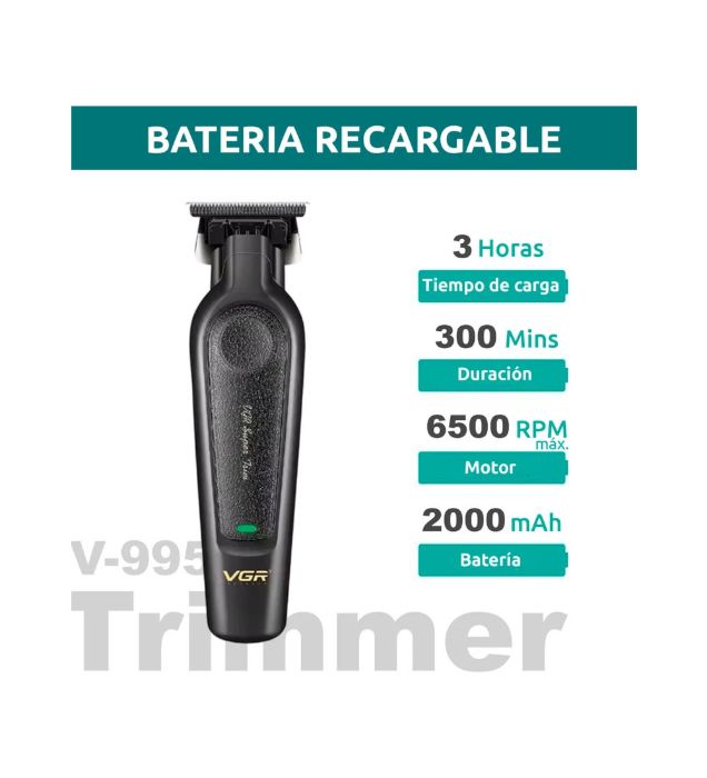 تصویر  ماشین اصلاح موی سر و صورت شارژی وی جی ار مدل V-197 & 995 مجموعه 2 عددی