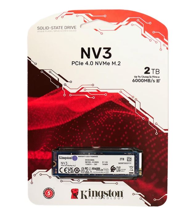 تصویر  هارد اینترنال اس اس دی PCIe Gen4 x4 کینگستون مدل NV3 ظرفیت 2 ترابایت