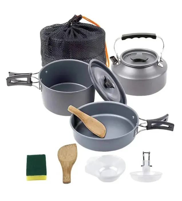 تصویر  ست ظروف کمپینگ 7 در 1 گرین لاین مدل Camping Cookware