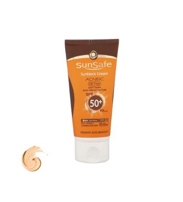 تصویر  کرم ضدآفتاب رنگی سان سیف با 50 SPF مدل ACNEIC مناسب پوست‌های چرب 50 میلی لیتر