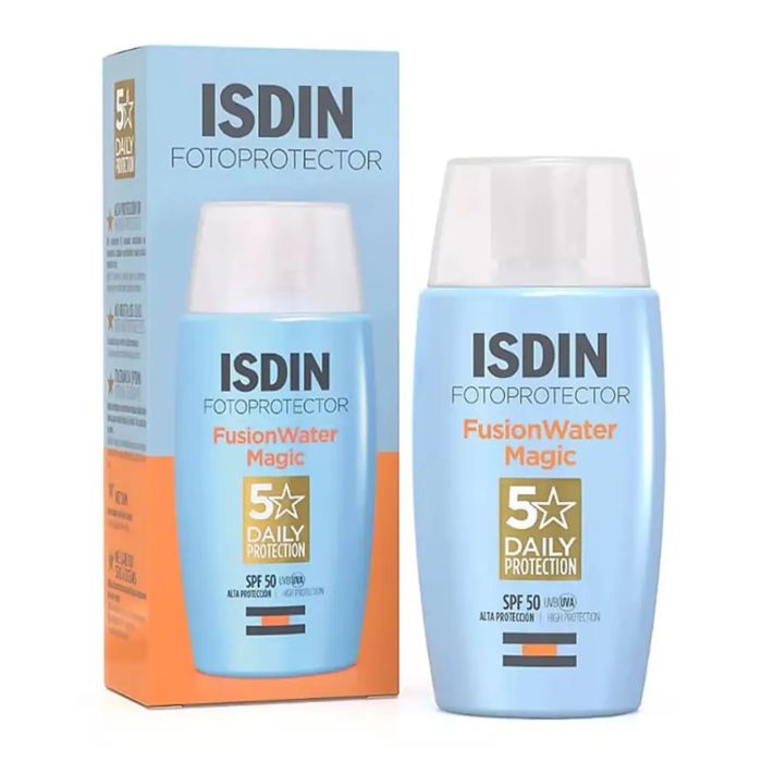 تصویر  کرم ضدآفتاب رنگی ایزدین با 50 SPF مدل Fusion Water MAGIC مناسب انواع پوست 50 میلی لیتر