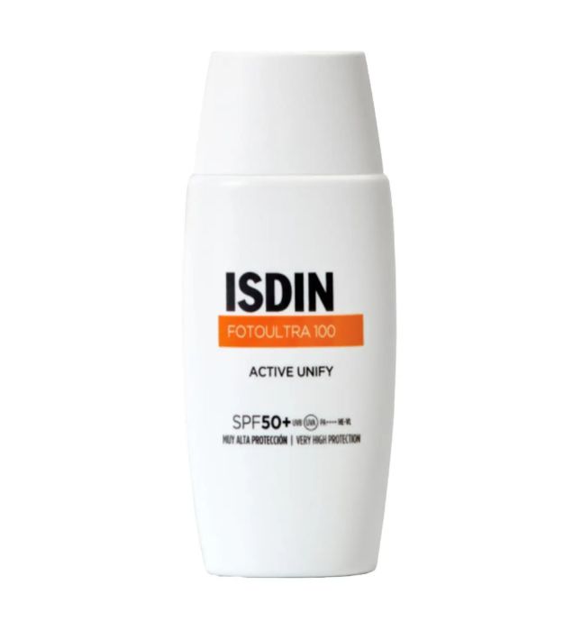 تصویر  کرم ضدآفتاب بی رنگ ایزدین با 50 SPF مدل Active Unify مناسب انواع پوست 50 میلی لیتر