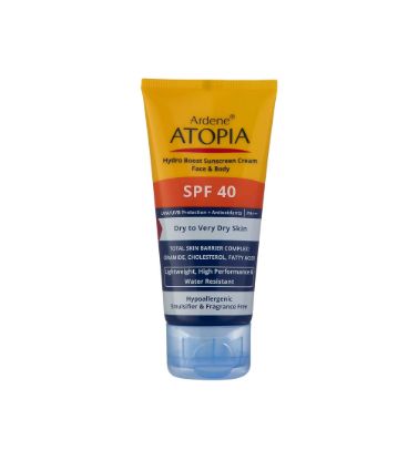 تصویر  کرم ضد آفتاب بی رنگ آردن با SPF 40 مدل Atopia مناسب پوست‌های خشک و خیلی خشک حجم 50 میلی لیتر