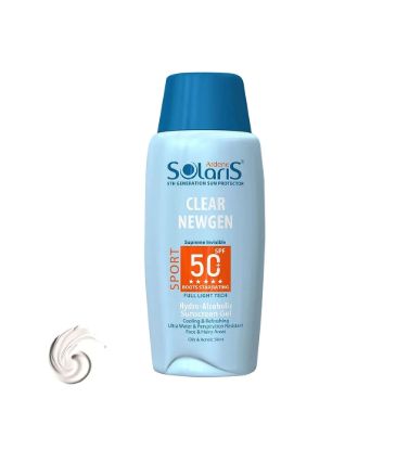 تصویر  کرم ضد آفتاب بی رنگ آردن سولاریس با SPF 50 مدل SPORT مناسب پوست چرب و مستعد جوش حجم 100 میلی لیتر