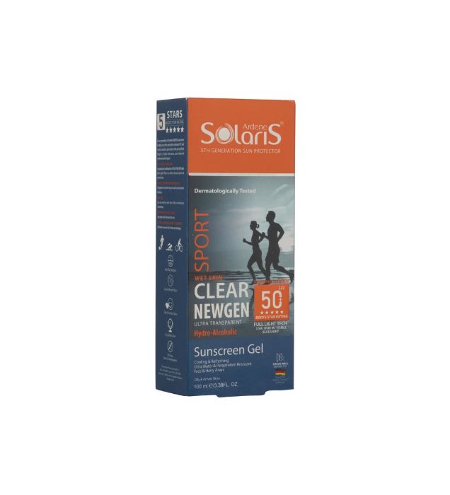 تصویر  کرم ضد آفتاب بی رنگ آردن سولاریس با SPF 50 مدل SPORT مناسب پوست چرب و مستعد جوش حجم 100 میلی لیتر