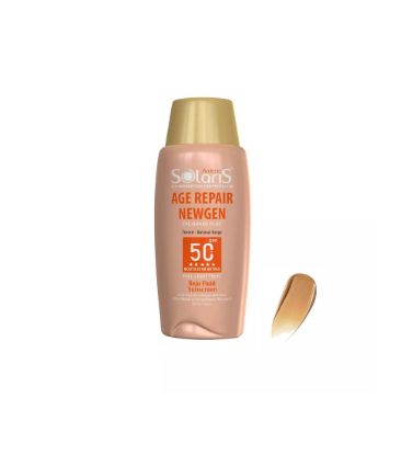 تصویر  کرم ضد آفتاب رنگی آردن سولاریس مدل Age Repair Newgen با SPF 50 مناسب انواع پوست بژ روشن حجم 75 میلی لیتر