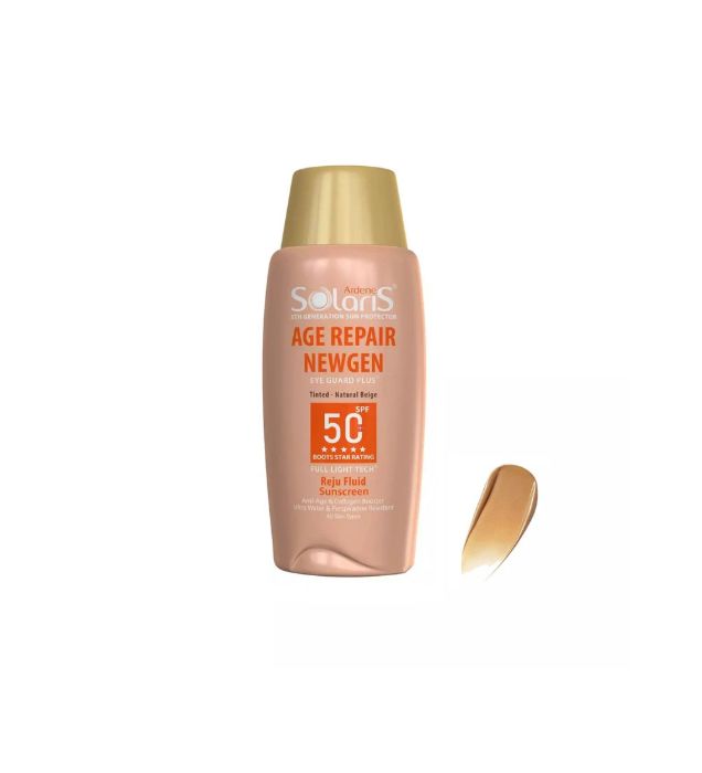 تصویر  کرم ضد آفتاب رنگی آردن سولاریس مدل Age Repair Newgen با SPF 50 مناسب انواع پوست بژ روشن حجم 75 میلی لیتر