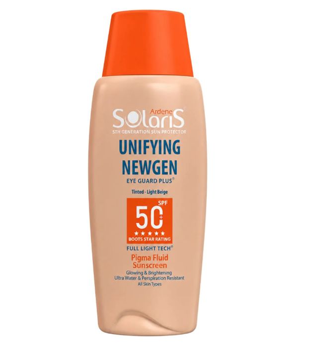 تصویر  کرم ضد آفتاب رنگی آردن سولاریس مدل Unifying Newgen با SPF 50 مناسب انواع پوست بژ طبیعی حجم 75 میلی لیتر