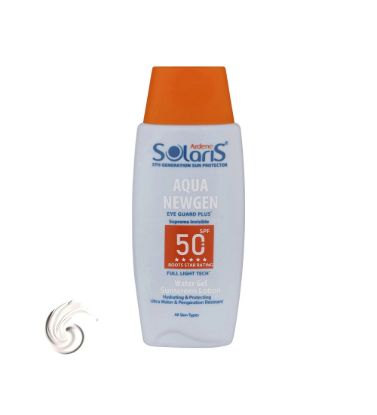 تصویر  کرم ضد آفتاب بی رنگ آردن سولاریس با SPF 50 مدل AQUA NEWGEN مناسب  انواع پوست حجم 100 میلی لیتر
