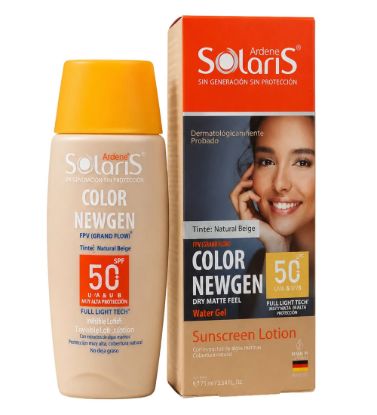 تصویر  کرم ضد آفتاب رنگی آردن سولاریس مدل Color Newgen با SPF 50 مناسب انواع پوست بژ طبیعی حجم 75 میلی لیتر