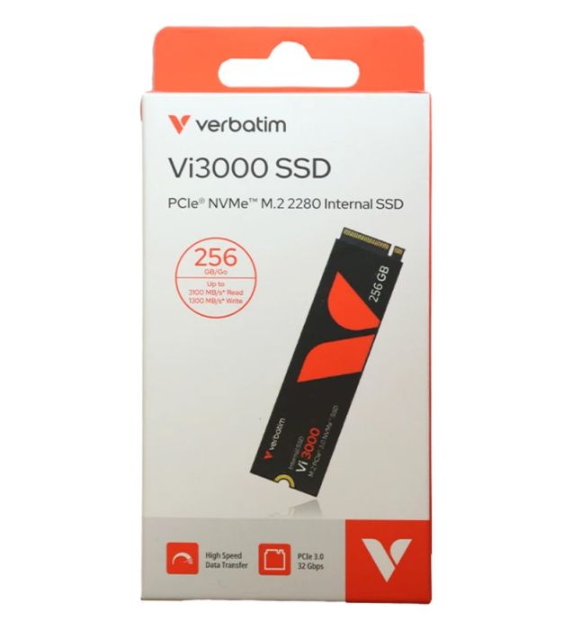 تصویر  هارد اینترنال اس اس دی ورباتیم مدل Vi3000 PCIe Gen3 x4 ظرفیت 256 گیگابایت
