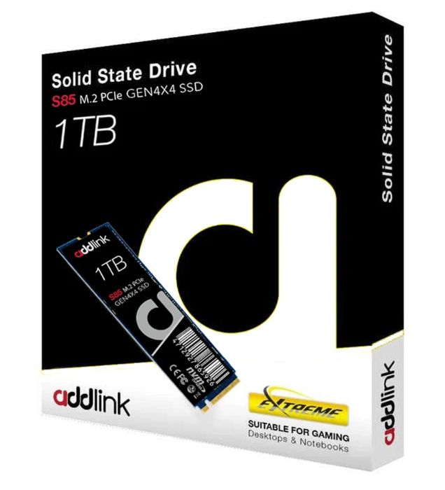 تصویر  هارد اینترنال اس اس دی ادلینک مدل S85 PCIe Gen4 NVMe ظرفیت 1 ترابایت