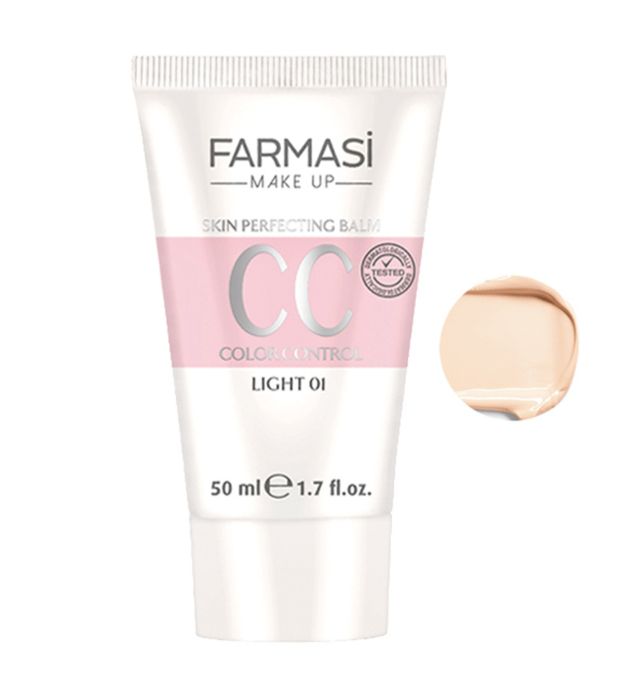 تصویر  کرم پودر سی سی مایع فارماسی شماره 01 مناسب برای انواع پوست حجم 50 میلی‌لیتر با 15 SPF